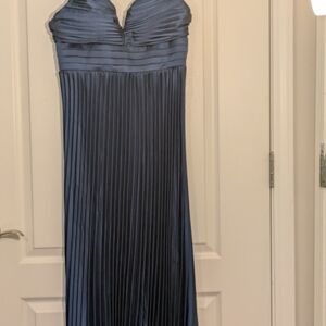 Formal Navy Pleated Dress By Lulus
